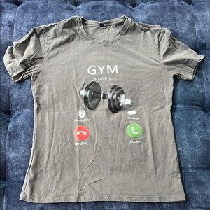 Source Unknown Gray Short Sleeve Gym Tee